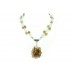 Handmade Necklace 925 Sterling Silver Chalcedony Quartz & Brown Onyx Gem Stones